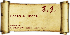 Berta Gilbert névjegykártya